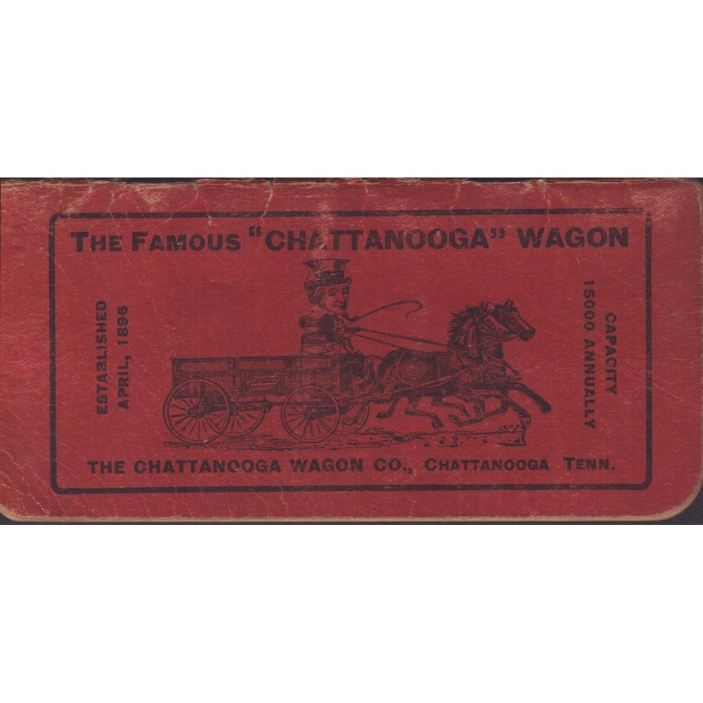 Antique Chattanooga Wagon Co Tennessee Farm Wagon Advertising Pocket Notebook - Picture 2 of 3